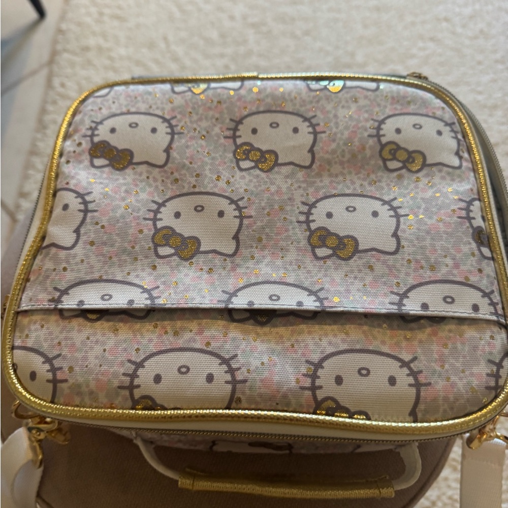 Hello Kitty/Pottery Barn Gold and Cream Lunch Bag
